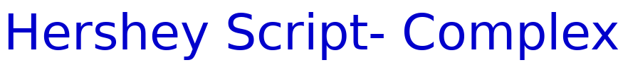 Hershey Script- Complex font